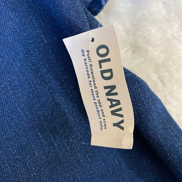 Old Navy Everyday Denim Shirt Men XL Blue Button Up Long Sleeve Regular Fit NWT - Picture 5 of 9